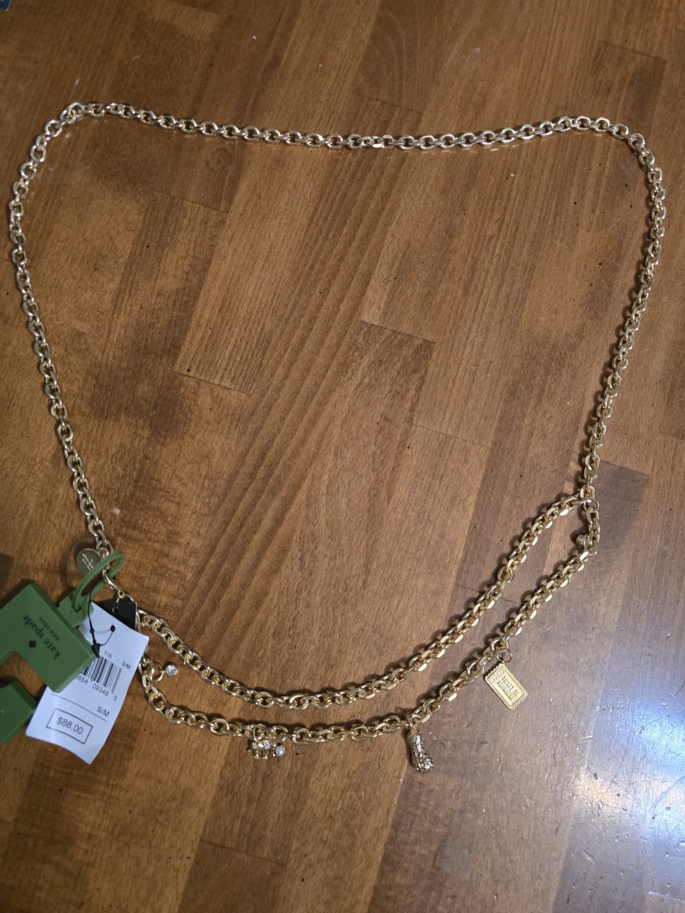 Kate Spade Gold Chain Charm Belt